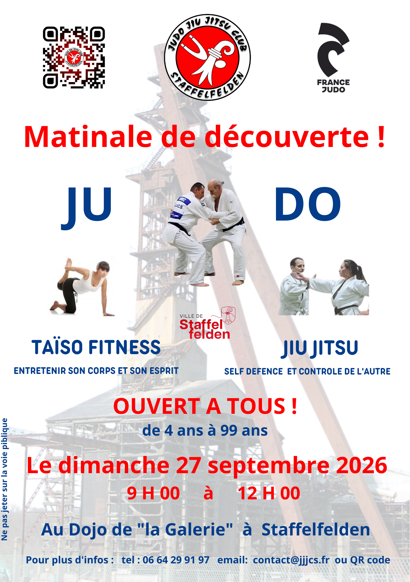 Matinale de découverte du Judo, Jiu Jitsu et Taïso 27.09.2026